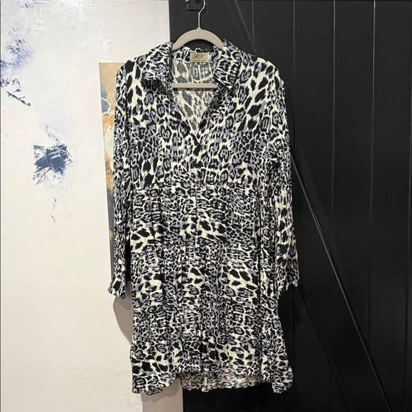 ANNA KAY Dresses & Skirts - Leopard Print Button-Up Dress